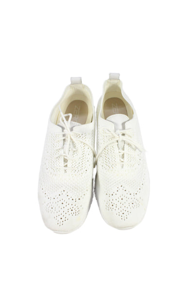 Zero Grand Cole Haan Womens Knit Lace Up Sneakers White Size 10 B