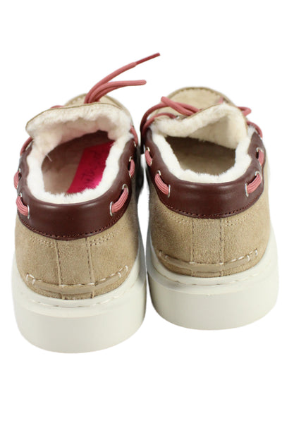 Cole Haan Grandseries Womens Suede Lace Up Boat Shoes Beige Brown Size 10 B