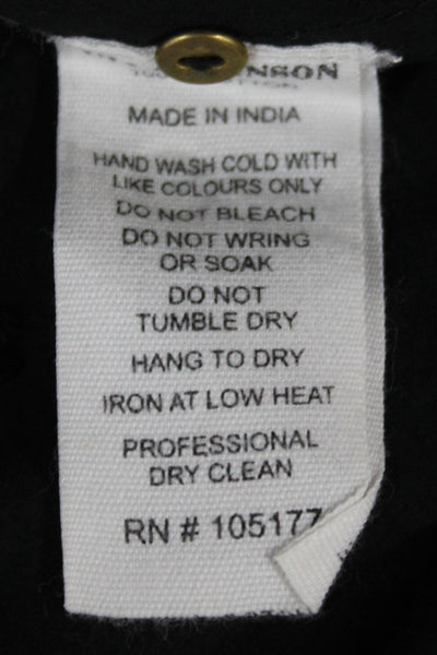Ulla Johnson Women Sleeveless High Neck Cotton Tunic Bohemian Black Size 0