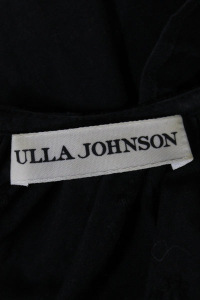 Ulla Johnson Women Sleeveless High Neck Cotton Tunic Bohemian Black Size 0