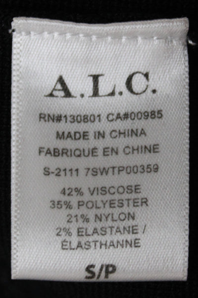 ALC Womens Cropped Sweetheart Tank Sleeveless Black Size S