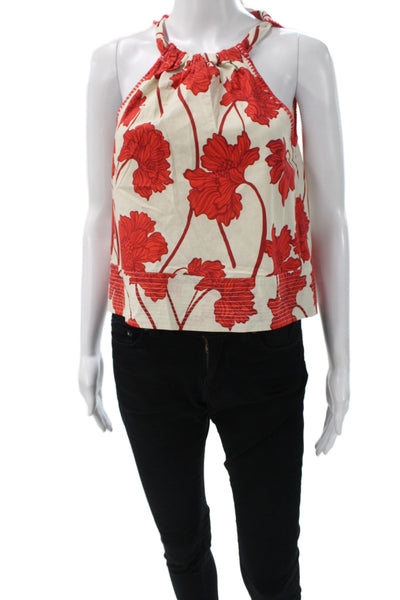 Greylin Anthropologie Women Beige Halter Floral Camisole Size XS