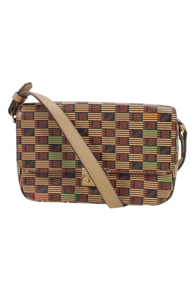 Moreau Womens Geometric Print Adjustable Shoulder Bag Orange