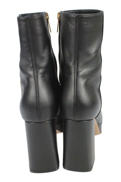 Gianvito Rossi Womens Square Toe Platform Boots Black Size 36.5 6.5