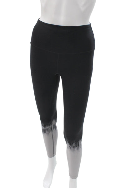 Lululemon Womens Black Ombre Ankle Leggings Nylon Athleisure Size 4
