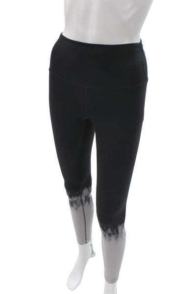 Lululemon Womens Black Ombre Ankle Leggings Nylon Athleisure Size 4