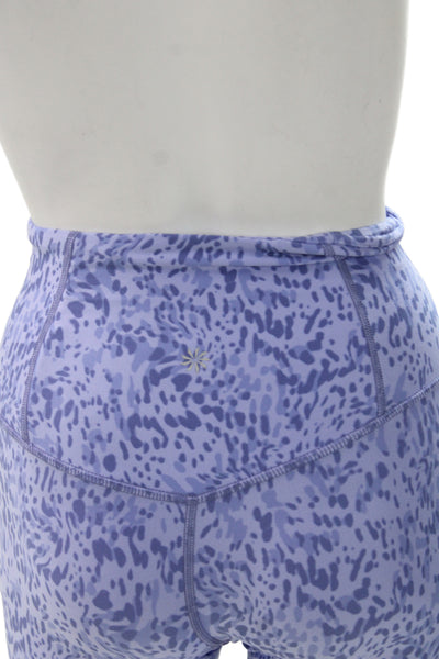 Athleta Women Athletic Purple Animal Print Shorts Size 2XS
