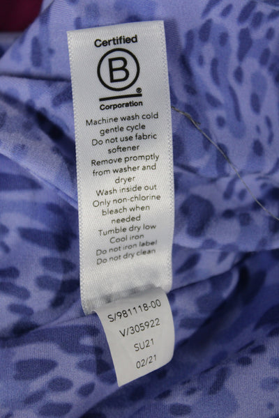 Athleta Women Athletic Purple Animal Print Shorts Size 2XS