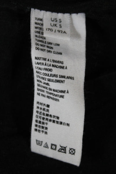 We The Free Womens Military Jacket Black Rayon Button Long Sleeve Size S