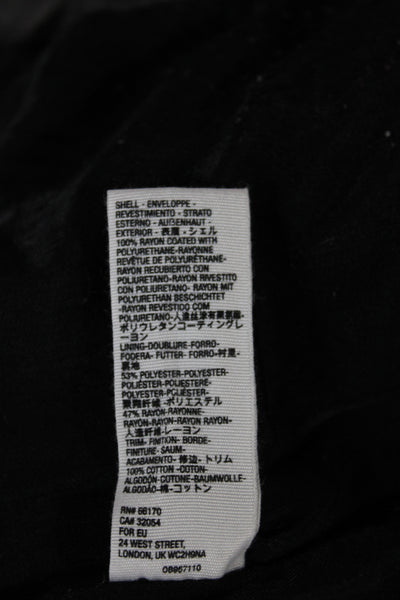 We The Free Womens Military Jacket Black Rayon Button Long Sleeve Size S