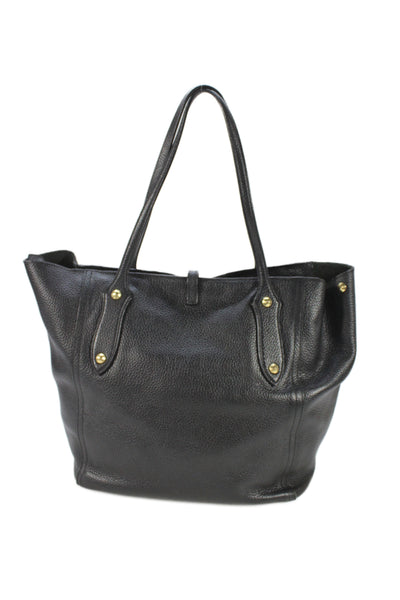 Annabel Ingall Womens Leather Zip Up Shoulder Bag Black