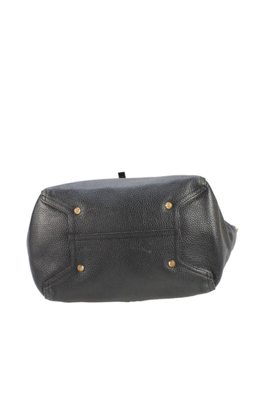 Annabel Ingall Womens Leather Zip Up Shoulder Bag Black