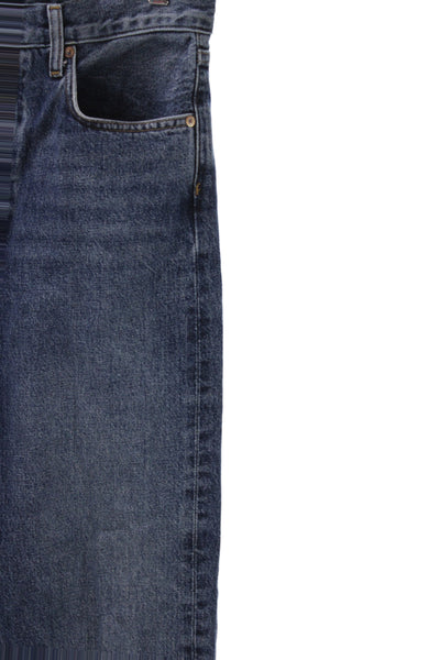 Agolde Women Straight Jeans Blue High Rise 30 Inseam 100% Cotton Size 26