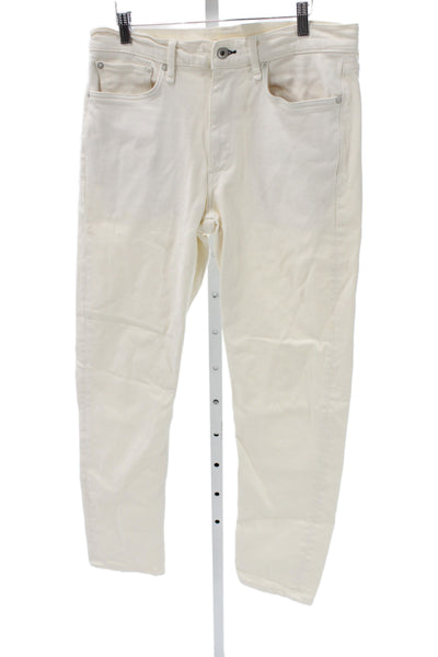 Rag & Bone Mens Straight Jeans White Cotton Button Size 33