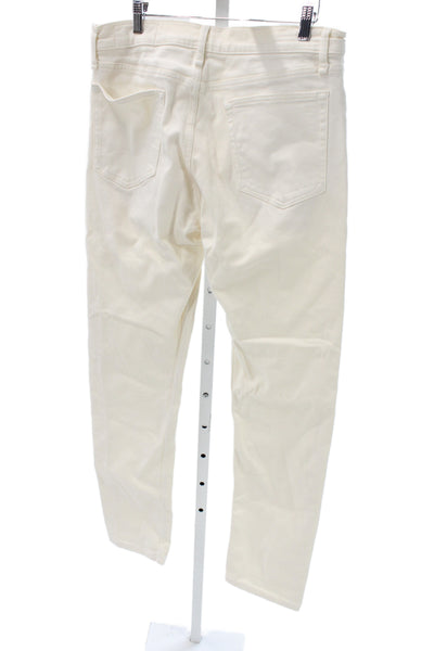 Rag & Bone Mens Straight Jeans White Cotton Button Size 33