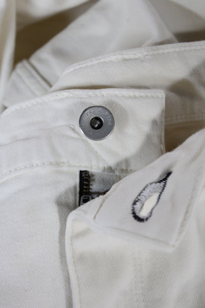 Rag & Bone Mens Straight Jeans White Cotton Button Size 33