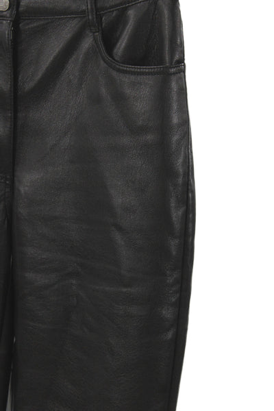 Wilfred Womens Cropped Faux Leather Black Pants Size 4