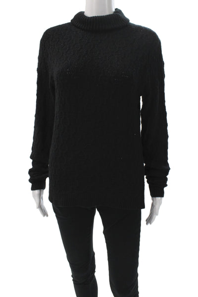 Ralph Lauren Collection Women Cashmere Pullover Black Turtleneck Size L