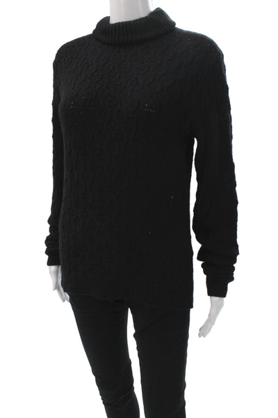 Ralph Lauren Collection Women Cashmere Pullover Black Turtleneck Size L