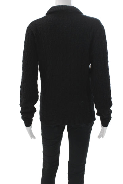 Ralph Lauren Collection Women Cashmere Pullover Black Turtleneck Size L