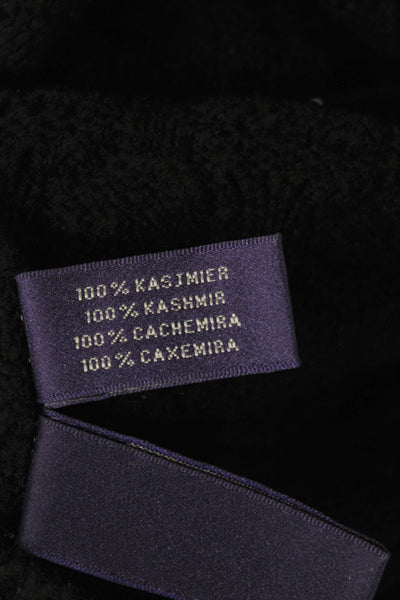Ralph Lauren Collection Women Cashmere Pullover Black Turtleneck Size L