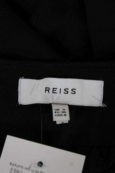 Reiss Women Black Dress Pants Button Inseam 28 Size 4