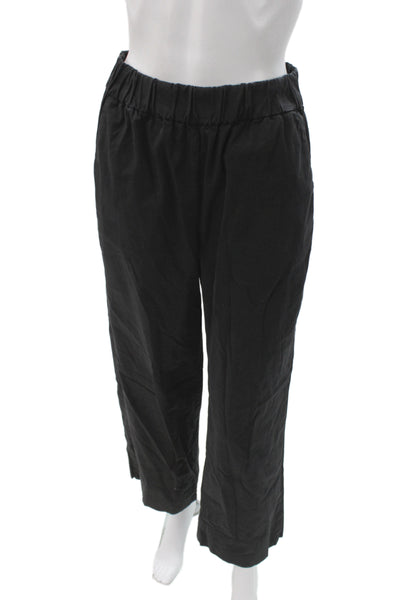 Everlane Womens Cropped Black Organic Cotton Pants Size 4