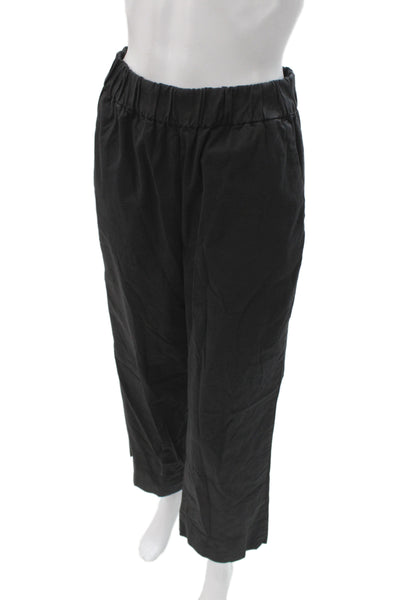 Everlane Womens Cropped Black Organic Cotton Pants Size 4