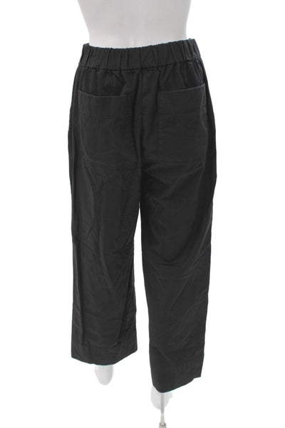 Everlane Womens Cropped Black Organic Cotton Pants Size 4
