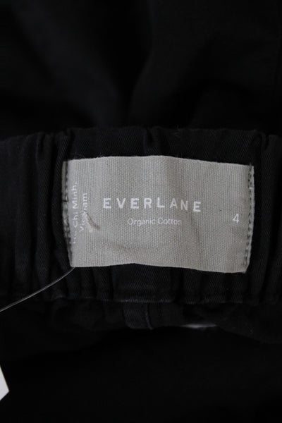 Everlane Womens Cropped Black Organic Cotton Pants Size 4