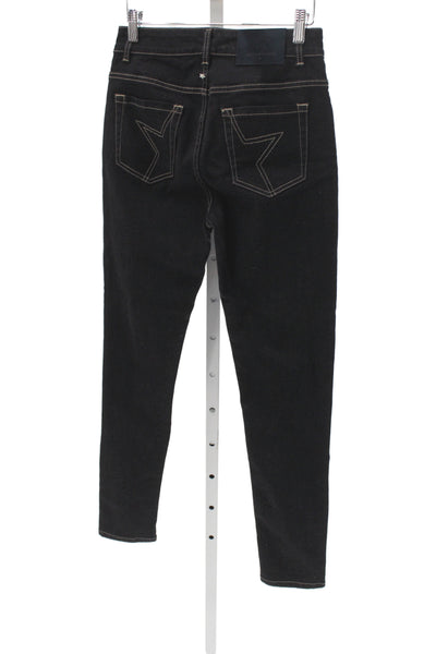 Lorena Antoniazzi Women Skinny Jeans Black Cotton Button Mid Rise Size 4
