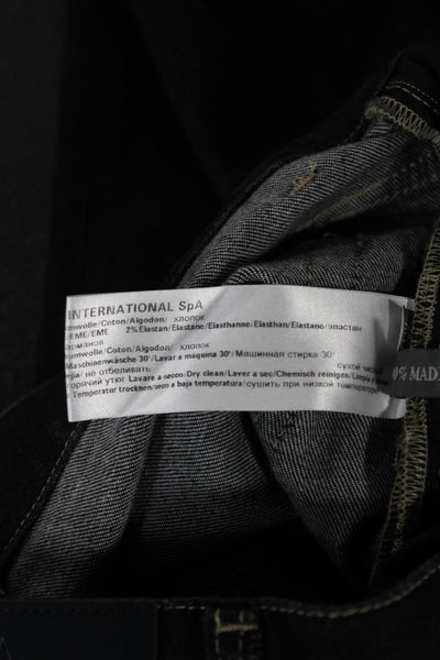 Lorena Antoniazzi Women Skinny Jeans Black Cotton Button Mid Rise Size 4