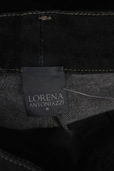 Lorena Antoniazzi Women Skinny Jeans Black Cotton Button Mid Rise Size 4
