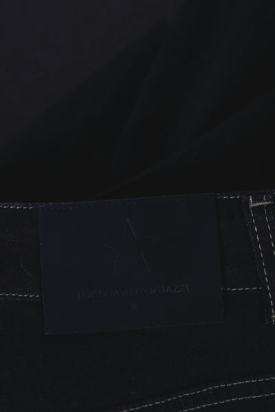 Lorena Antoniazzi Women Skinny Jeans Black Cotton Button Mid Rise Size 4