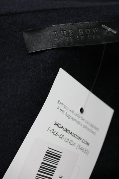 The Row Womens Overcoat Blazer Black Virgin Wool Long Sleeve Size 2