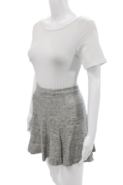 Derek Lam 10 Crosby Womens Mini Gray Cotton Skirt Zip Size 0