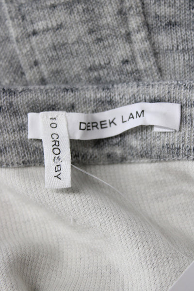 Derek Lam 10 Crosby Womens Mini Gray Cotton Skirt Zip Size 0
