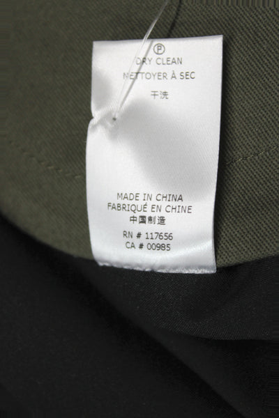 Thakoon Women Cargo Mini Skirt Green Cotton Military Zip Size 0