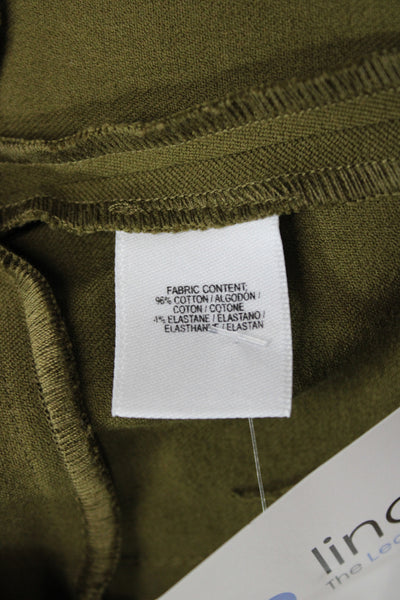 Derek Lam 10 Crosby Women Green Mini Cotton Skirt Hook Eye Solid Size 0