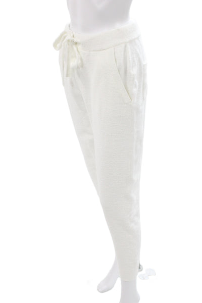 Eberjey Womens Fuzzy Scoop Neck Sleeveless Top Pants Pajama Set White Size XS
