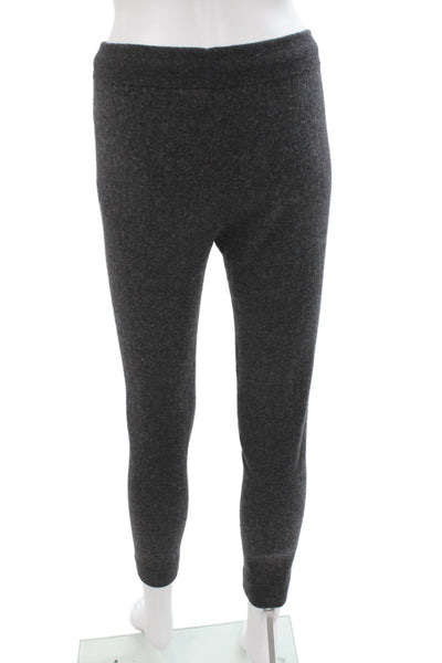 R Label Womens Cashmere Jogger Pants Gray Drawstring Size XS