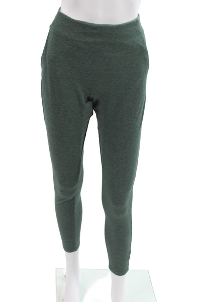 Lunya Women Green Cotton Blend Ankle Leggings Athleisure Pull On Size L