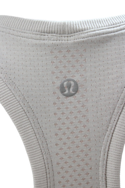 Lululemon Womens Basic Tank Scoop Neck Sleeveless Beige Nylon Size S