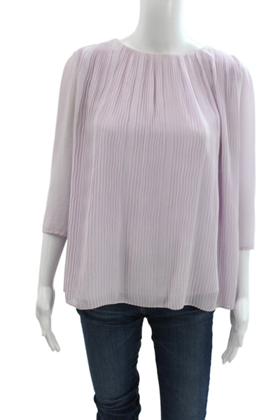 Ted Baker London Women Purple Blouse 3/4 Sleeve Button Size 2