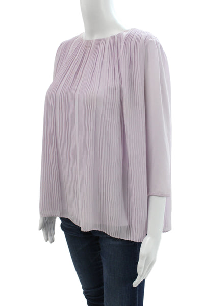 Ted Baker London Women Purple Blouse 3/4 Sleeve Button Size 2