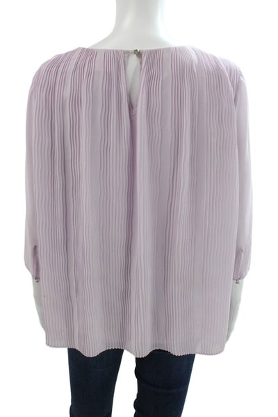 Ted Baker London Women Purple Blouse 3/4 Sleeve Button Size 2
