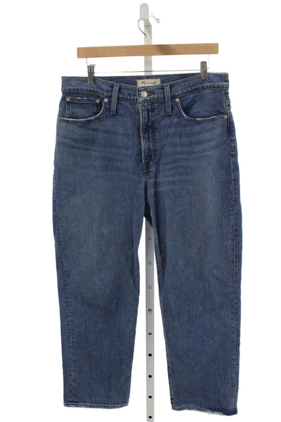 Madewell Womens Straight High Rise Jeans Blue Size 30P