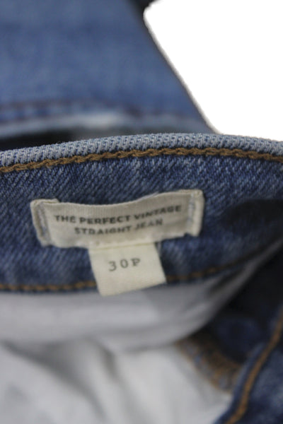 Madewell Womens Straight High Rise Jeans Blue Size 30P