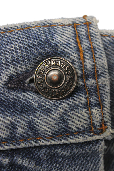 Levi Strauss & Co Mens Athletic Denim Jacket Black Snap Size M