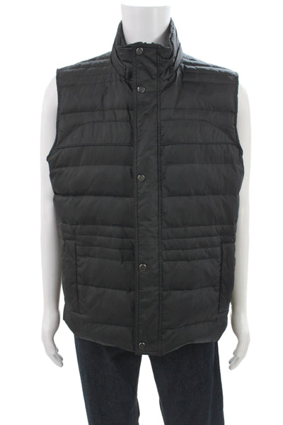 Marc New York Men Puffer Jacket Black Polyester Snap Size M